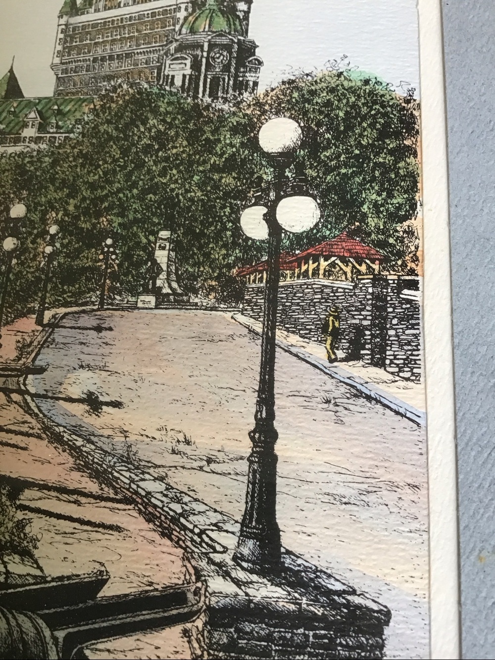 Signed Lithograph Chateau Frontenac Ramparts Quebec - Picture 6 of 13